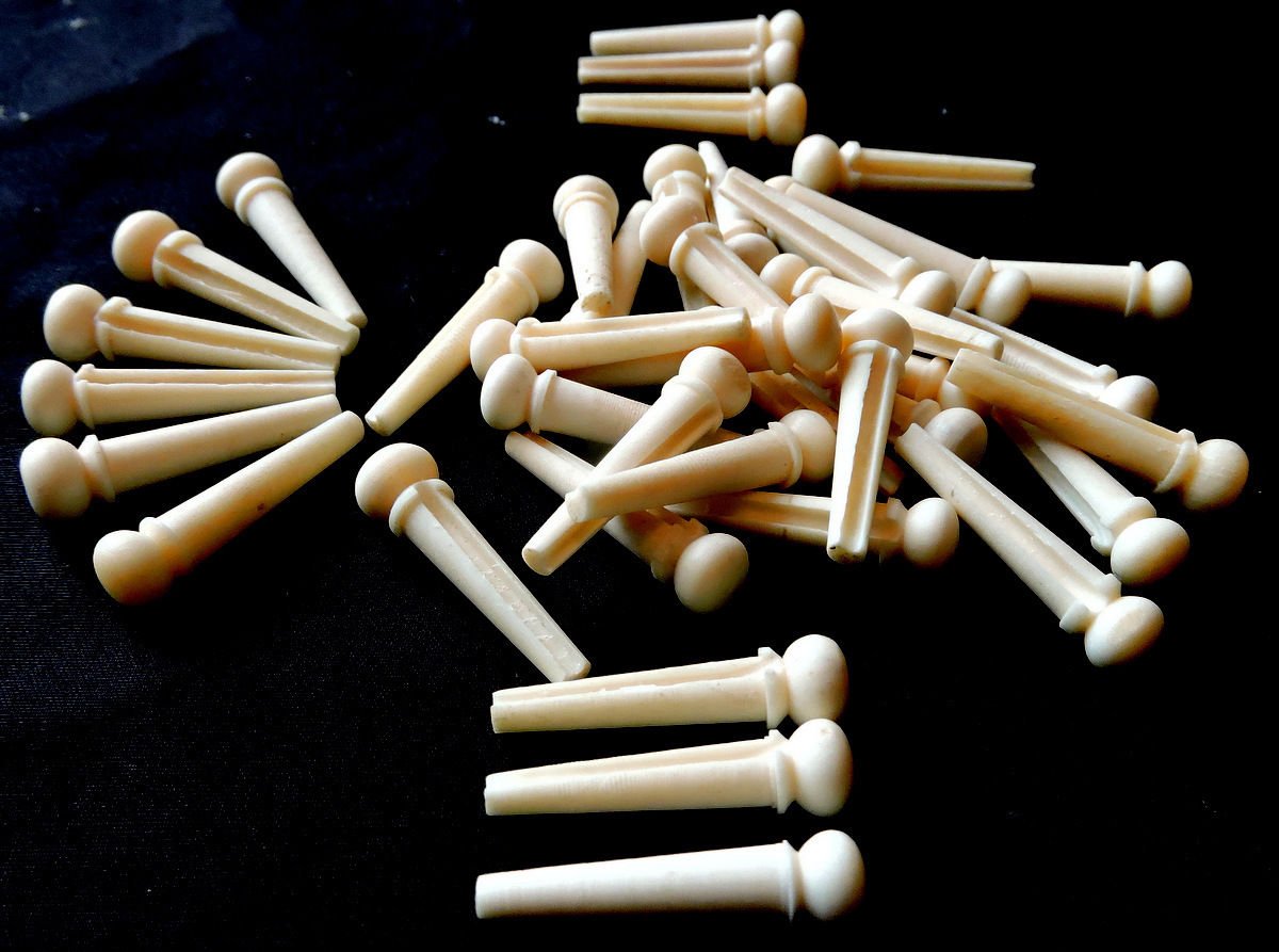 6 True Bone Guitar Bridge Pins Acoustic Bridge Pins Guitar Building
