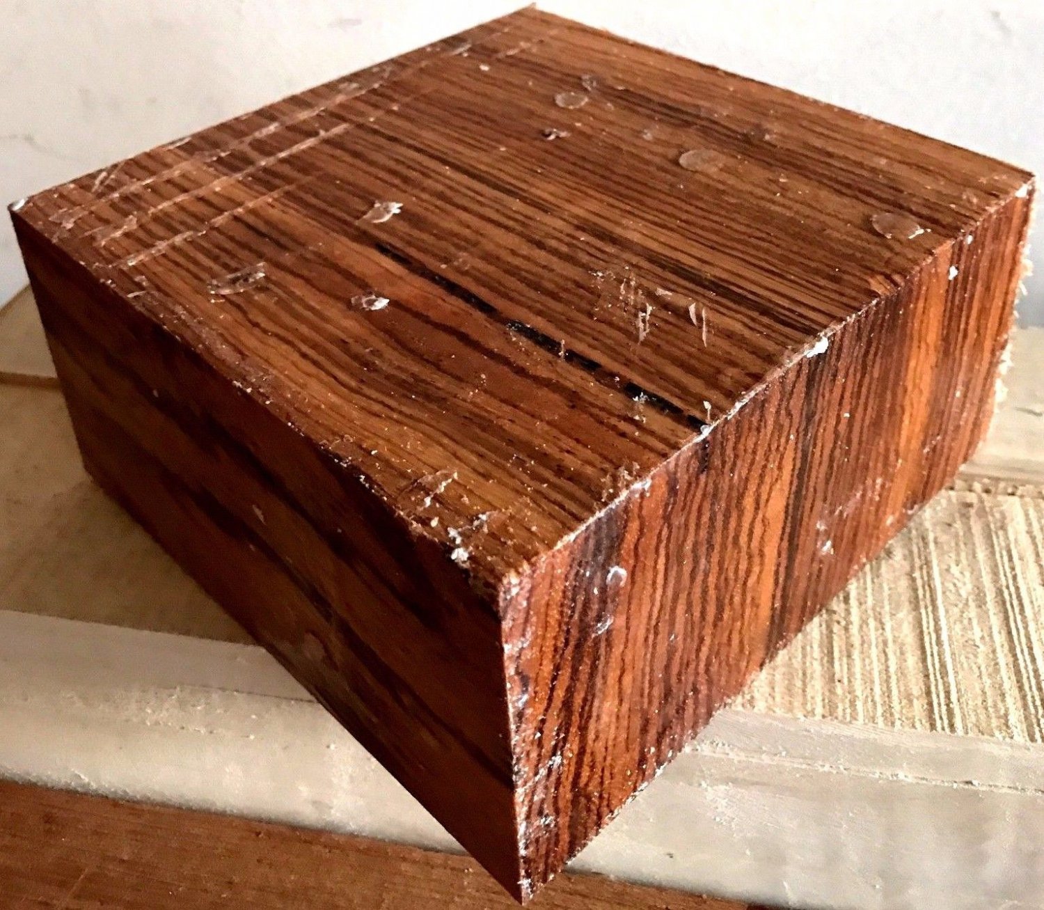 Zebrawood Hardwood Bowl Turning 6x6x2 Cues Duck Calls Knife Handles Reel Seats