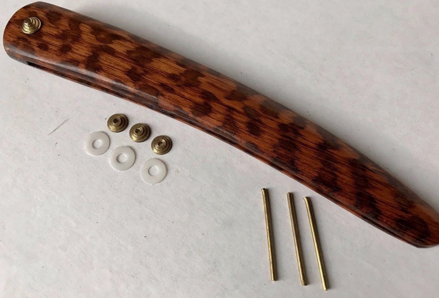 Snakewood Straight Razor Scales With Hardware Dovo Puma Razor Making Handles