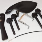 Violin Parts Set Gabon Ebony Fingerboard Chinrest Pegs Tailpiece Tailgut Endpin