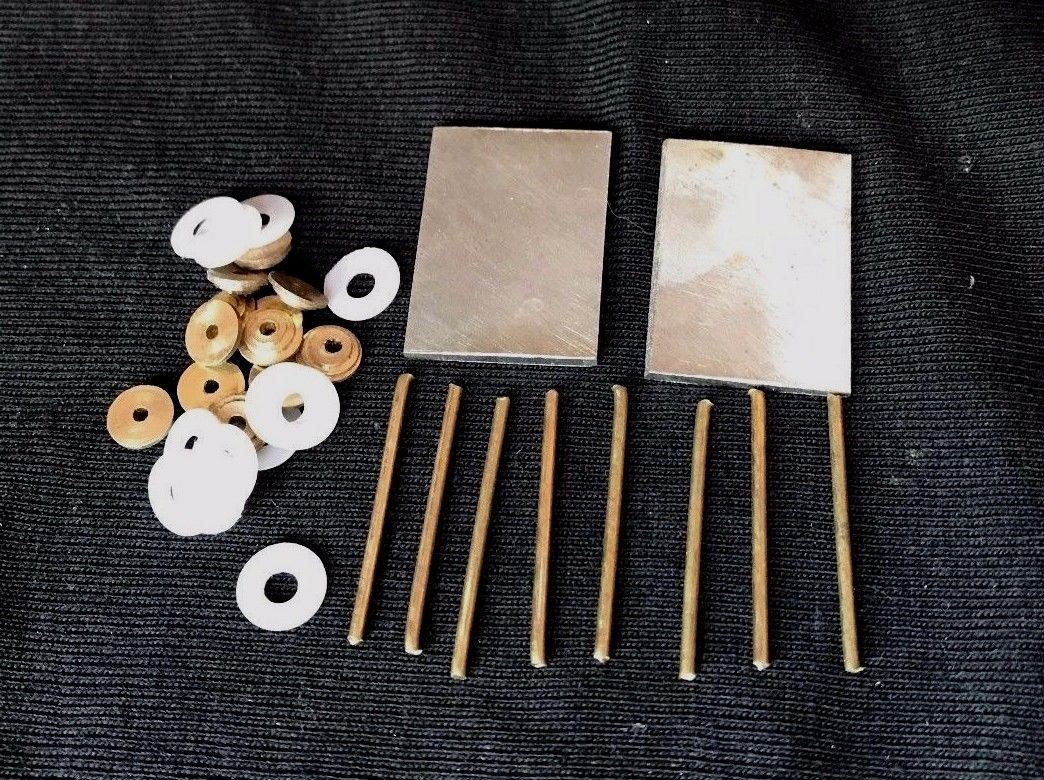 Razor Making Supply Hardware 2 Steel Wedges 12 Brass Collars 8 Pins 12 Washers