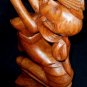 Vintage BALINESE Wood Carved Young Woman Symbol Of Devotion Pray Submission