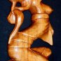 Vintage BALINESE Wood Carved Young Woman Symbol Of Devotion Pray Submission