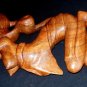 Vintage BALINESE Wood Carved Young Woman Symbol Of Devotion Pray Submission