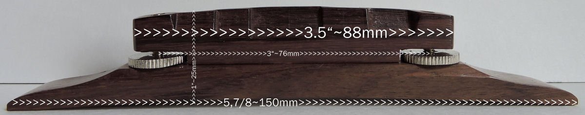 Indian Rosewood Archtop Guitar Bridge Comp Saddle Chrome Wheels Posts Archtops