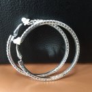 55mm Hoop clip on earrings round clips earrings without pierced ear clip for women lady