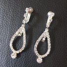Screw bridal clip on earring water droplet for women non-pierced ears earrings no puncture