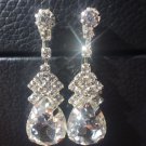 Fashion bridal clip on earrings without piercing for women no ear hole Pageant Wedding rhinestones