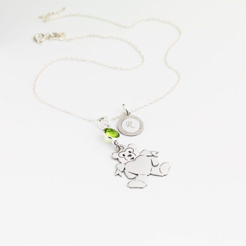 Teddy Bear Charm Necklace