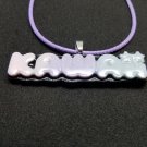 KAWAII word cute black charm necklace For fairy kei, Pastel Goth pendant Jewelry Free Shipping USA