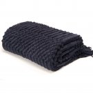 Battilo [Navy] Lightweight Knit Patterned Throw Blanket 50" x 60"