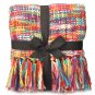 Battilo Tropical Style Multi-color Rainbow Throw Blanket 63" X 49"