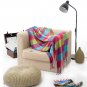 Battilo Decorative Super Soft Plaid Fringed Bed Blanket 79" X 59"
