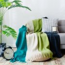 Battilo Simple Four-color Stitching Cashmere Carpet Sofa/Couch Throw Blanket, 94" X 55"