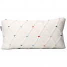 Battilo Knitted Colorful Handmade Porcelain Throw Pillow Cushion,12" X 24"