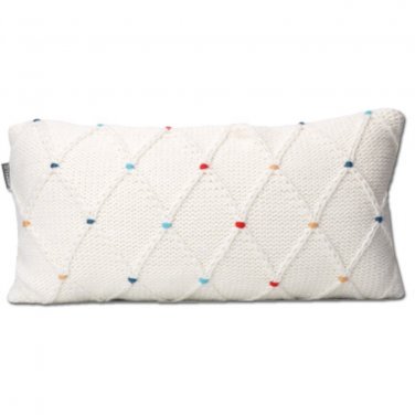 Battilo Knitted Colorful Handmade Porcelain Throw Pillow Cushion,12" X 24"