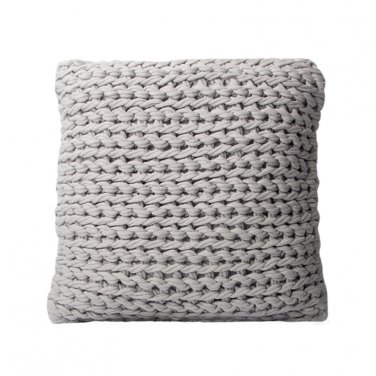 Battilo (grey)Roving Handmade Knit Cushion Throw Pillow For Home Decor Sofa Chair Bed 20" x 20"