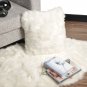 Battilo Faux Fur Long Wool Chair Seat Pad Car Seat Cover Cushion Decorative Throw Pillows 18"x18"