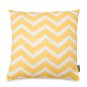 Battilo Home Decorations Cotton Yellow&White Wave Pillow Cushion with Insert 1 Piece