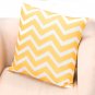 Battilo Home Decorations Cotton Yellow&White Wave Pillow Cushion with Insert 1 Piece