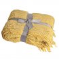 Battilo (light yellow)Charlotte Ruffled Acrylic Soft Decorative Throw Blanket, 51"x67"