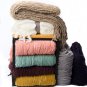 Battilo (light yellow)Charlotte Ruffled Acrylic Soft Decorative Throw Blanket, 51"x67"