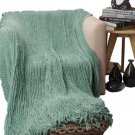Battilo (lake blue)All-season Elastic Soft and Breathable Sofa Blanket Shawl Newborn Baby Blanket