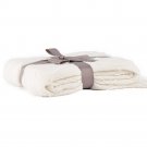 Battilo Geometric Pattered Printed Throw Blanket, White