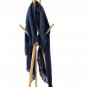 Battilo [Navy]Throw Blanket Textured Solid Soft Sofa Couch Decorative Knit Blanket, 51" x 59"