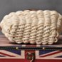 Battilo PU Handles Handmade Cornkin Basket Photography Props Creative Storage Decorative Wall Basket