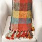 Battilo Cross Woven Fun Colors checked pattern throw blanket with Tasseled Ends 60"x50"
