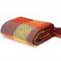 Battilo Cross Woven Fun Colors checked pattern throw blanket with Tasseled Ends 60"x50"