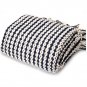 Battilo Navy and White Chain Link and cable Knit Fashion Throw Blanket 60" x 50"