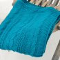 Battilo[Blue]Luxury Cable Knit Throw Blanket, 50" W x 70" L