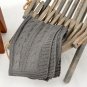 Battilo [Grey]Luxury Cable Knit Throw Blanket, 70" L x 50" W