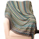 Battilo Multi-Colored Chevron Pattern Decorative Throw Blanket 60" x 50"
