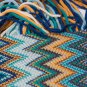 Battilo Multi-Colored Chevron Pattern Decorative Throw Blanket 60" x 50"