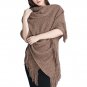 Battilo [Brown]Solid Color Scarf with Tassel Air Conditioning Shawl Photographic Blanket