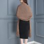 Battilo [Brown]Solid Color Scarf with Tassel Air Conditioning Shawl Photographic Blanket