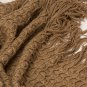 Battilo [Brown]Solid Color Scarf with Tassel Air Conditioning Shawl Photographic Blanket