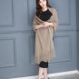 Battilo [Beige]Solid Color Scarf with Tassel Air Conditioning Shawl Photographic Blanket