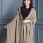 Battilo [Beige]Solid Color Scarf with Tassel Air Conditioning Shawl Photographic Blanket