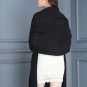 Battilo [Black]Solid Color Scarf with Tassel Air Conditioning Shawl Photographic Blanket