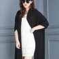 Battilo [Black]Solid Color Scarf with Tassel Air Conditioning Shawl Photographic Blanket