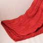 Battilo [Red]Soft Knitted Dual Cable Throw Blanket, 50" W x 60" L