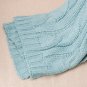 Battilo [Pale blue]Soft Knitted Dual Cable Throw Blanket, 50" W x 60" L