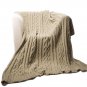 Battilo[Camel]Knitted Luxury Chenille Throw blanket, 51" by 67"
