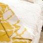 Battilo Soft Knitted Geometric Patterns Throw Blanket, 50" W x 60" L, Mustard