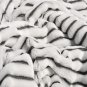 Battilo &atilde;��Gray&atilde;��Striped Super Fluffy Reversible Sherpa Throw Blanket 83"x94"