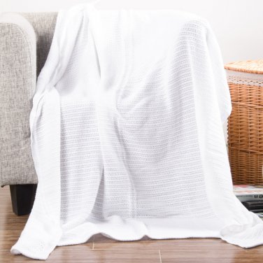 Battilo (120x150cm) 100% Soft Premium Cotton Thermal Waffle Blanket Couch Quilt